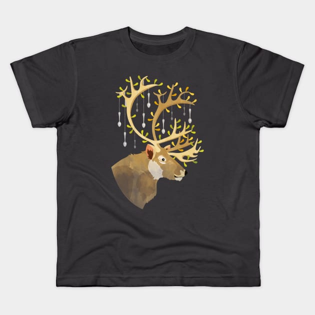 Spoonie Deer Kids T-Shirt by yourachingart